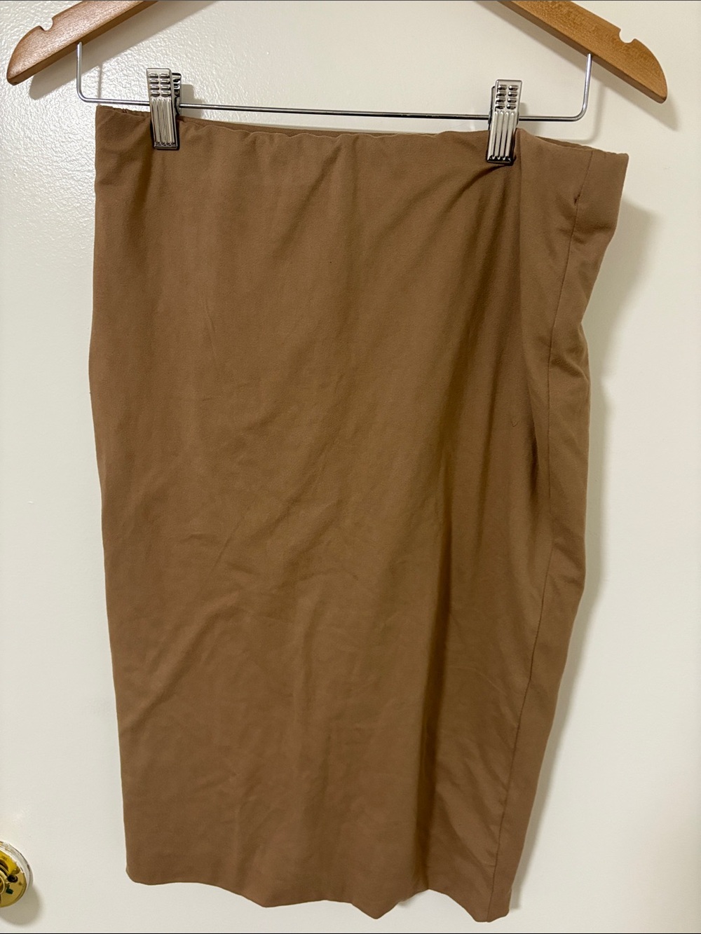 Revamped Brown Midi Pencil Skirt
